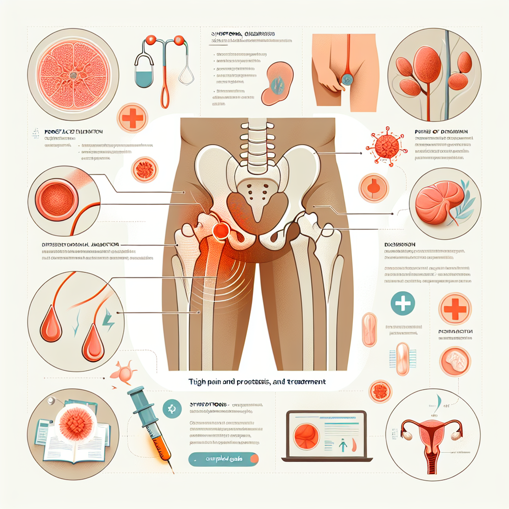 صورة توضيحية تظهر مناطق تأثر الفخذ والبروستاتا بالألم والالتهاب